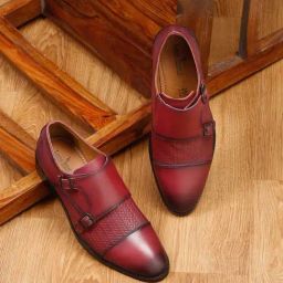 Louis Stitch Men's Rosewood Monk Shoes-picture-32
