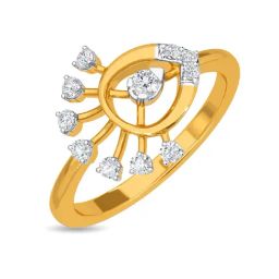 Kisna Diamond & Gold Jewellery Amelia 14k (585) Diamond & Gold Ring For Women-image-7