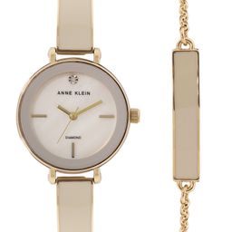 ANNE KLEIN Women Bracelet Style Straps Analogue Watch with Bracelet NEAKB3620CRST-White-image-18