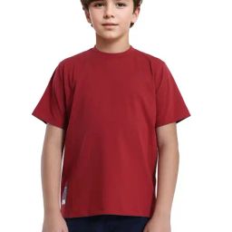 Rare Ones Boys Red Cotton Blend Printed T-Shirt-image-9