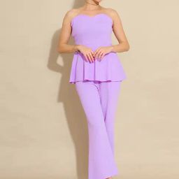 SELVIA Light Purple Maxi Co-Ord Set-picture-30