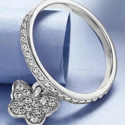 Mia by Tanishq 925 Silver Fluttering Sparkle Silver Finger Ring-image-51