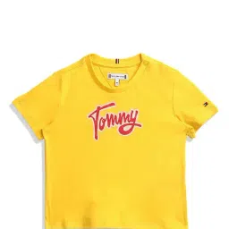 Tommy Hilfiger Kids Yellow Solid T-Shirt-picture-9