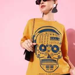 Stormborn Graphic Printed Drop-Shoulder Sleeves Oversized Pure Cotton T-shirt-image-36