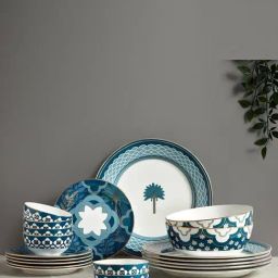 India Circus By Krshna Mehta Multi Bone China Printed Dinner Set-24