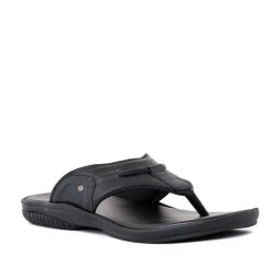 Khadim Men's Black Thong Sandals-46