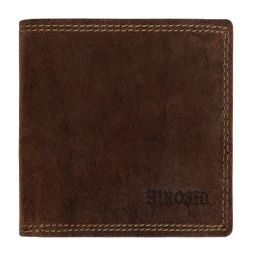 HIROSHI Brown Faded Leather Bi-Fold Wallet-20