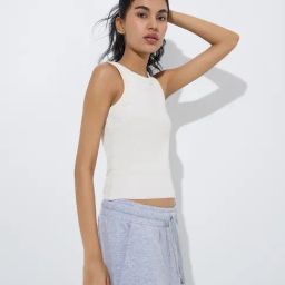 Superstar by Westside Off-White Ribbed Cotton-Blend Tank Top-image-69