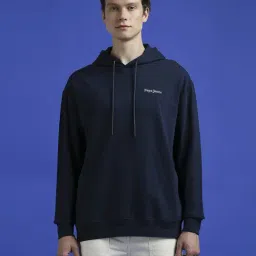 Pepe Jeans Navy Cotton Regular Fit Printed Hooded Sweatshirt-picture-34
