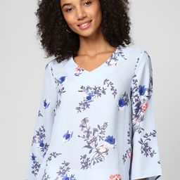 Harpa Women Blue Printed Top-image-93