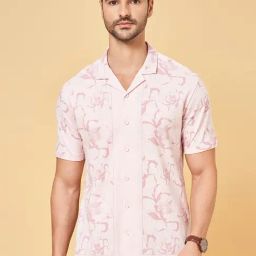 Byford By Pantaloons Coral Pink Relaxed Fit Printed Shirt-picture-16