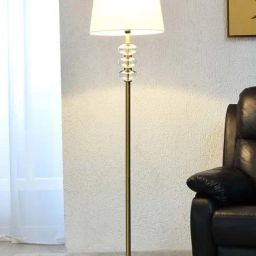 @home White & Gold Glass Glassio Bubbles Floor Lamp-image-50