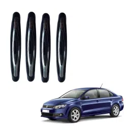 SPREADX Plastic Car Compact Black Colour Elegant Door Guard Protection Universal Type Suitable for V W Vento (Set of 4 Pcs)-image-90