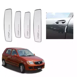 SPREADX Plastic Car Stylish I-Pop White Colour Elegant Door Guard Protection Universal Type Suitable for Maruti Suzuki Alto 2014 Onward (Set of 4 Pcs)-34