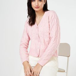 Honey by Pantaloons Women Ribbed  V-Neck Long Sleeves Sweaters-image-24