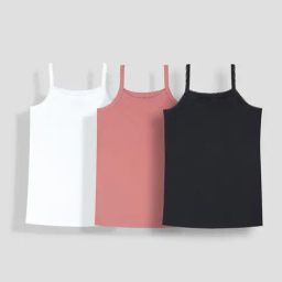 Tresnova Girls Multicolor Regular Fit Camisole Pack of 3-image-5
