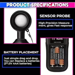 amiciSense Digital Luxmeter with 0.5 Sec Response Time with 4-Digit Digital Display image 5