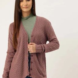 Apsley Pink Self Pattern Cardigan-19