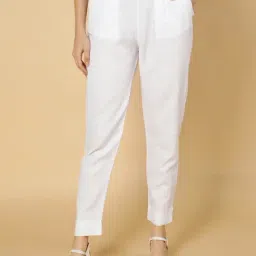 Fabclub White Cotton Pants-picture-44