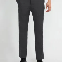 Arrow Grey Slim Fit Checks Trousers-picture-14