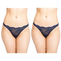 Erotissch Pack Of 2 Blue Lace Thongs-image-65