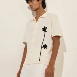 Nuon by Westside Off-White Floral Embroidered Relaxed-Fit Shirt-image-74