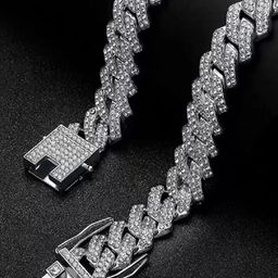 Beadzz fashion Silver-Plated Cubic Zirconia Studded Minimal Chain-image-70