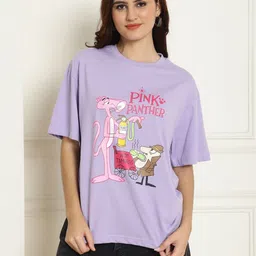 Metronaut Women Graphic Printed Round Neck Cotton Oversized T-shirt-image-98