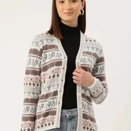 Apsley Multicolored Self Pattern Cardigan-30
