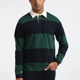 Tommy Hilfiger Green &Black Cotton Regular Fit Colour Block Sweatshirt-5