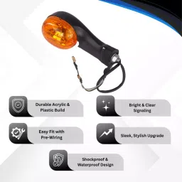 Varroc Indicator for Hero C-100 Amber Lens Color, K353026800 (Pack of 2) image 4