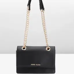 Anne Klein Black Solid Shoulder Handbag-image-76