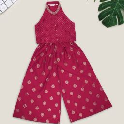 Akkriti by Pantaloons Girls Rose Red Printed Suit Set-picture-48