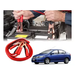 Auto Pearl 1.83 m (6 Ft) 500 A Heavy Duty Anti Tangle Battery Jumper Booster Cables for Honda City New (Pack of 2)-image-87