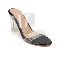 Truffle Collection PU Block Mules image 5