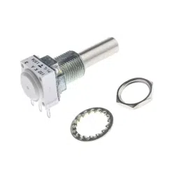 Vishay Panel Mount Rotary Potentiometer 100 mW Power 1 kΩ Solder Lug Terminal, P11L1V0FLSY00102KA (Pack of 40 Pcs)-image-72