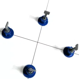 FLAMINGO ENTERPRISE Tile Leveling System Clips & Line Level 5 cm Length Non-Magnetic Blue (Pack of 100 Pcs) image 2