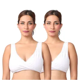 Morph Maternity Pack Of 2 Leak-Proof Sleep Nursing Bras - White-picture-4
