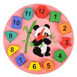Trinkets & More Panda Theme Geometric Shape Sorter Clock - Multicolour-28