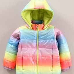 Vitamins Full Sleeves Colour Block Hooded Padded Jacket  - Mutlicolour-image-22