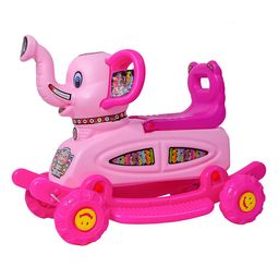 Maanit Baby Elephant Rider Ride on & Wagons Non Battery Operated Ride On - Pink-14