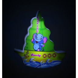 Chocozone Boat LED Night Lamp Plug In Lamp Wall Socket Night Light Home Decoration - Multicolour-98