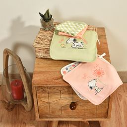 Mi Arcus Peanuts Snoopy Printed Multicolor Wash Cloths Pack of 5-picture-15