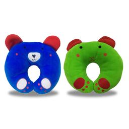 Chinmay Kids Mustard Seeds, Polyester Fibre Animals Baby Pillow Pack of 2 Blue, Green-picture-5