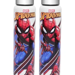 Jaypee Plus Galaxy prime Stainless Steel Water Bottle Pack of 2 |Marvel Spider Man Kids water bottle - 980 ml each-picture-35