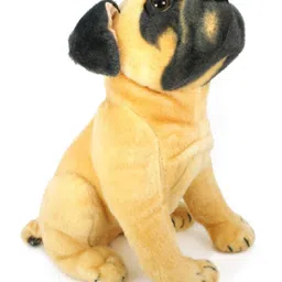 Tickles Pug Dog Soft Stuffed Plush Animal Toy for Kids Boys Girls (Length 44 cm Color: Brown)-picture-21