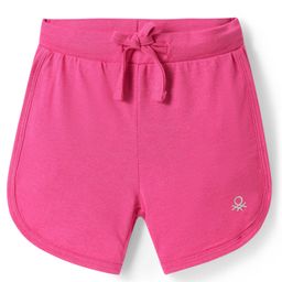 UCB Woven Mid Thigh Length Shorts with Brand Logo Embroidery - Pink-image-42