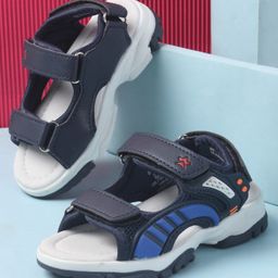 Cute Walk by Babyhug Velcro Closure Sandals with 3D Applique - Navy Blue-picture-24