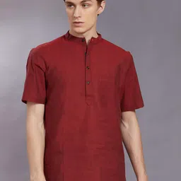 PulseIQ Men Thread Work Pathani Kurta-image-101