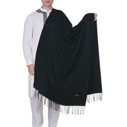 Manra Men Plain Stole with Tasselled-image-63